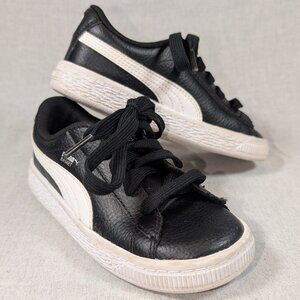 Children's Puma Sneakers - Black + White